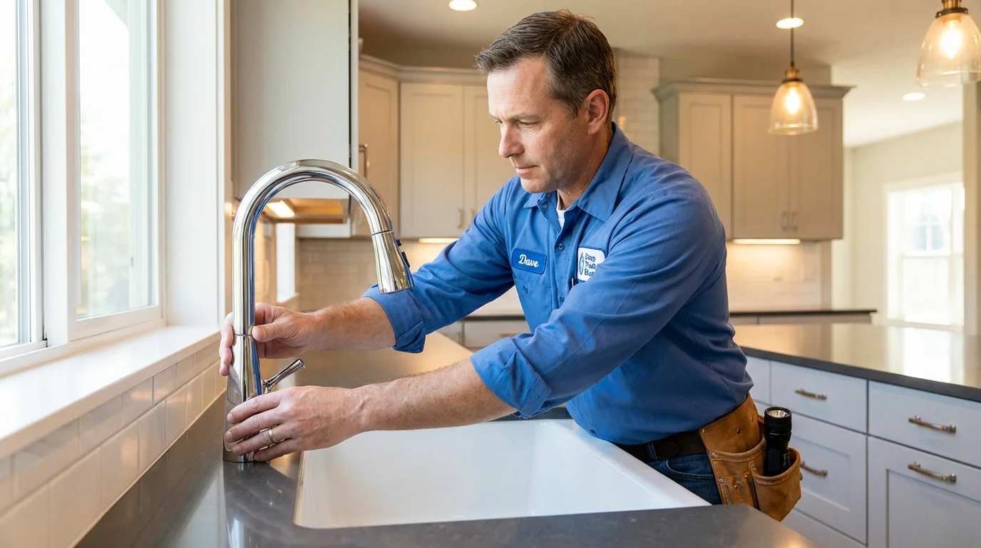 Kitchen faucet installation by Johns Plumbing LLC in Rye